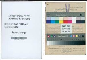 Entnazifizierung Marga Braun , geb. 16.05.1900 (Arbeiter)