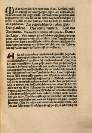 Ain vätterliche treüe anzaygung aines Luterischen (genennten) petpüechleins halben
