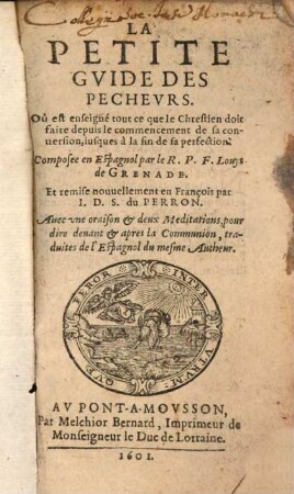 La petite guide des pécheurs