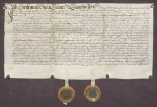 Gültbrief von Christmann Stalp und seiner Frau Anna von Berghausen gegen die geistliche Verwaltung Durlach