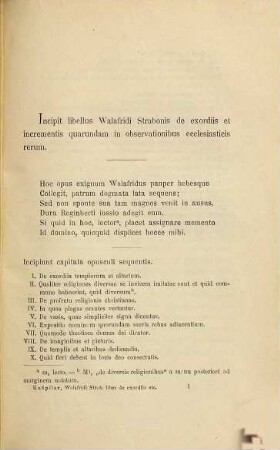 Walafridi Strabonis liber de exordiis et incrementis quarundam in observationibus ecclesiasticis rerum