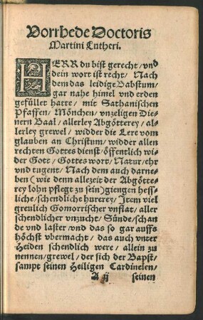 Vorrhede Doctoris Martini Lutheri.