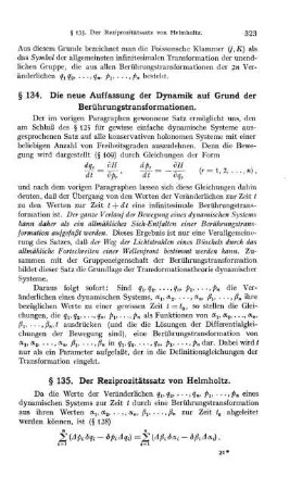 § 135. Der Reziprozitätssatz von Helmholtz.