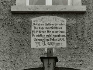 Inschrifttafel, Höckendorf (Kreis Kamenz)