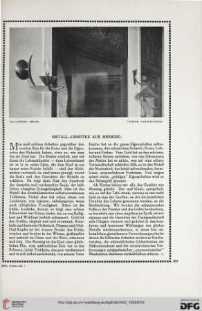 Metall-Arbeiten aus Messing