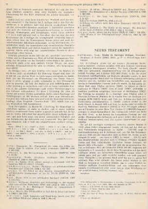 32 [Rezension] Cullmann, Oscar, Études de théologie biblique
