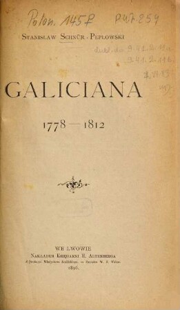 Galiciana 1778 - 1812