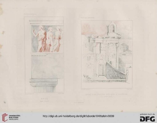 Frise. Ruine d'un édifice antique d'Athènes