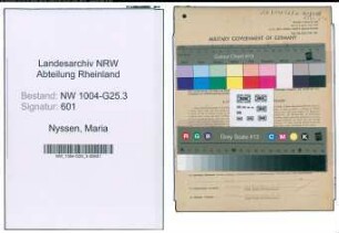 Entnazifizierung Maria Nyssen , geb. 01.05.1891 (Schreinereibesitzerin)
