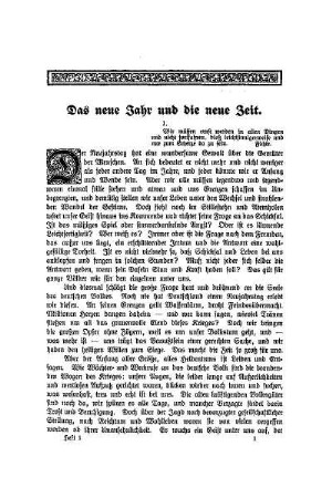 Das neue Jahr und die neue Zeit