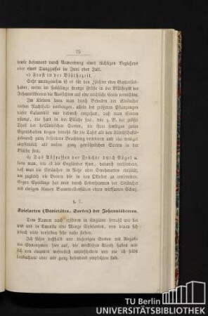 7. Spielarten (Varietäten, Sorten) der Johannisbeeren.