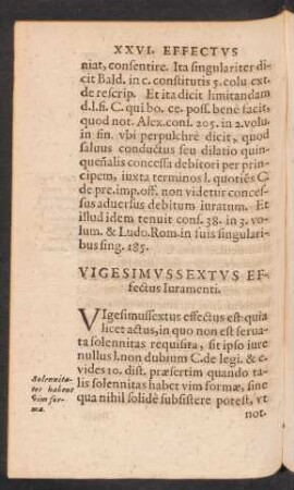 Vigesimus Sextus Effectus Iuramenti.