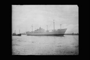 Cap Vilano (1955), Frachtschiff (reefer), Hamburg Südamerikanische Dampfschifffahrts-Gesellschaft A/S & Co KG (HSDG), Antwerpen, Bau-Nr. 896