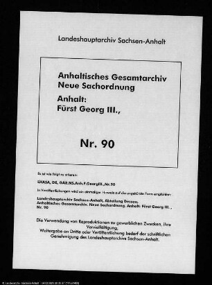 Georg III. an Schulze, Christoph
