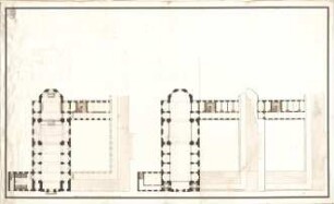 Fink, Johann Lorenz; Langheim; Kloster - Grundriss EG, Grundriss OG