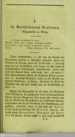 Bartholomäus Scultetus : Bürgermeister zu Görlitz