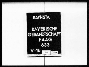 Briefe an die bayerische Gesandtschaft von Triva