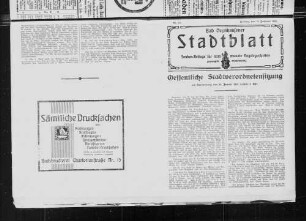 Bad Oeynhausener Stadtblatt. 1913-1914, Jahrgang falsch