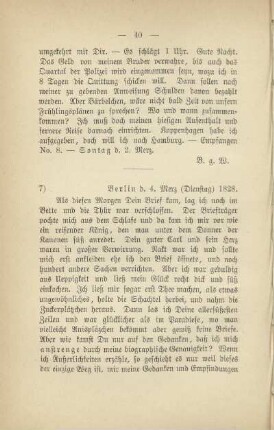 7) [Brief vom] 4. Merz 1828