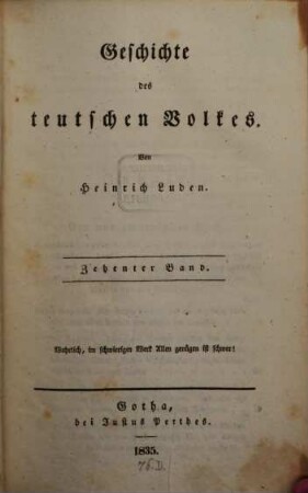 Geschichte des teutschen Volkes, 10