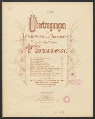 Melodieen aus der Oper "Eugen Onegin"