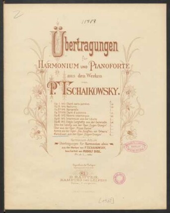 Melodieen aus der Oper "Eugen Onegin"
