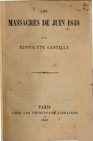 Les massacres de Juin 1848