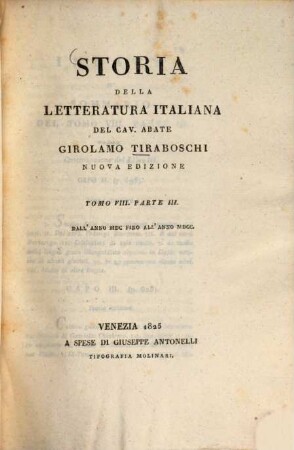 Storia della letteratura italiana, 26. Dall'anno MDC all'anno MDCC