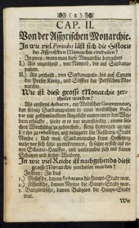 Cap. II. Von der Assyrischen Monarchie.