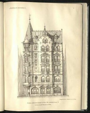 Wohnhaus "Katharinenschlössel" in Wien, VIII. Josefstädterstrasse 71. Architekt: Arnold Heymann.