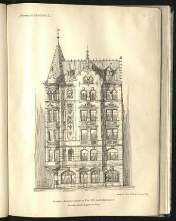 Wohnhaus "Katharinenschlössel" in Wien, VIII. Josefstädterstrasse 71. Architekt: Arnold Heymann.