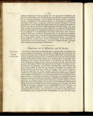 Expérience sur la diffraction;
