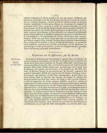 Expérience sur la diffraction;