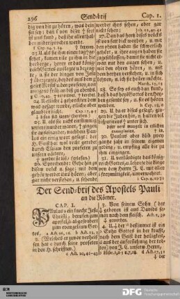 Der Send-brif des Apostels Pauli an die Römer.
