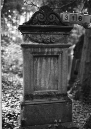 Grabstein 316 (neu: 736): Grabstein 316 (neu: 736 Nachholaufnahme)