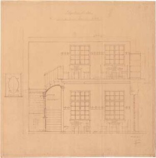 Fischer, Theodor; München - Westend, Bergmannstr.; Ledigenheim - Lesesaal u. Schreibzimmer (Schnitt)