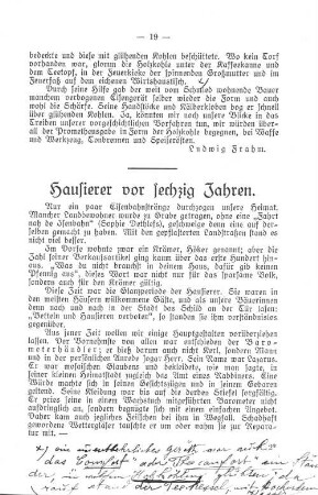 Hausierer vor sechzig Jahren.
