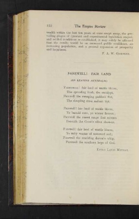 Farewell! Fair Land.