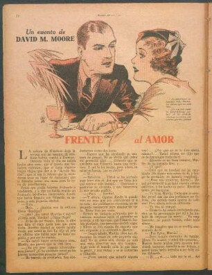 Frente al amor : Un cuento de David M. Moore