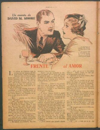 Frente al amor : Un cuento de David M. Moore