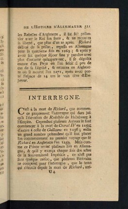 311-318, Interregne