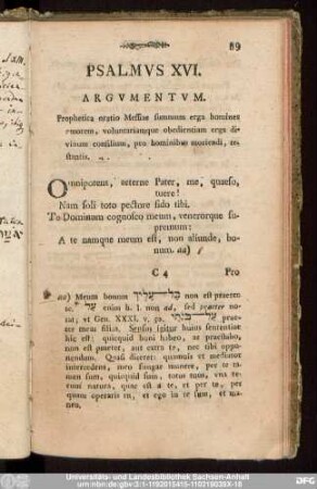 Psalmus XVI.