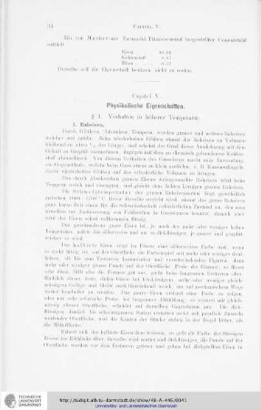 Capitel V. Physikalische Eigenschaften