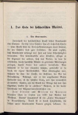 1. Die Genremaler.