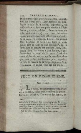 Section Dix-Huitième. Du Goût