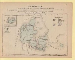 Dänemark. Grenzen, Gewässer, Städte