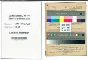 Entnazifizierung Hermann Landich , geb. 14.04.1914 (Malermeister)
