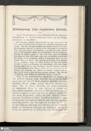 Fünfundzwanzig Jahre eingeschriebene Hülfskasse