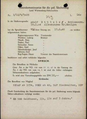 Stützle, Adolf