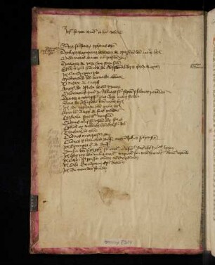 Inhaltsverzeichnis. Infra scripta continentur in hoc volumine. Summa sacrificiorum Yphonis episcopi …